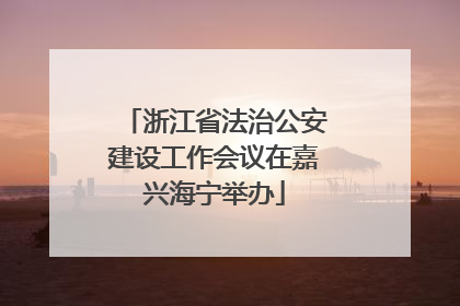 浙江省法治公安建设工作会议在嘉兴海宁举办