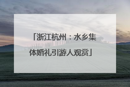 浙江杭州：水乡集体婚礼引游人观赏