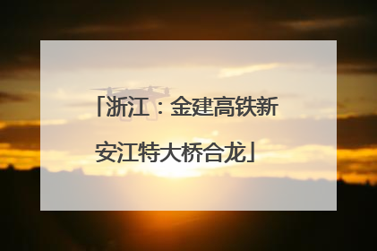 浙江：金建高铁新安江特大桥合龙