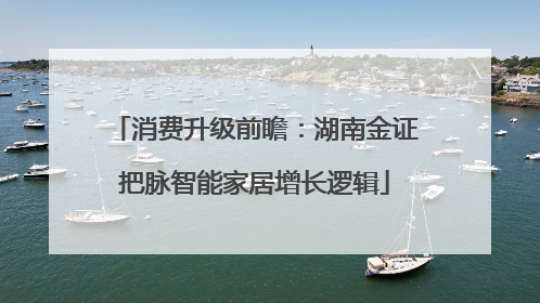 消费升级前瞻：湖南金证把脉智能家居增长逻辑