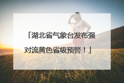 湖北省气象台发布强对流黄色省级预警！