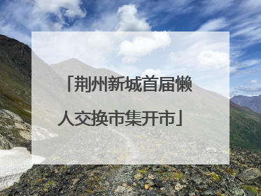 荆州新城首届懒人交换市集开市