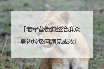 老军营街道整治群众身边垃圾问题见成效