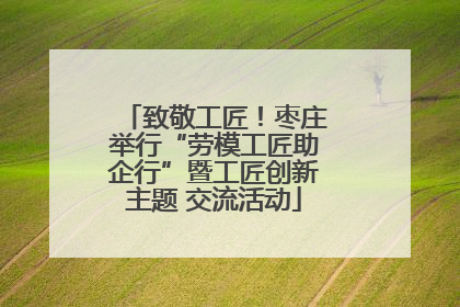 致敬工匠！枣庄举行“劳模工匠助企行”暨工匠创新主题 交流活动
