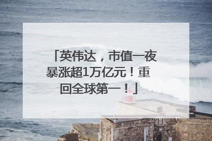 英伟达，市值一夜暴涨超1万亿元！重回全球第一！