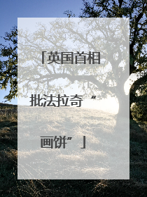 英国首相批法拉奇“画饼”