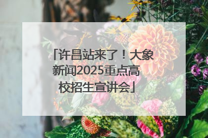 许昌站来了！大象新闻2025重点高校招生宣讲会