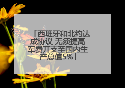 西班牙和北约达成协议 无须提高军费开支至国内生产总值5%