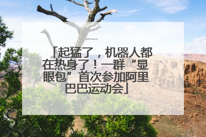 起猛了，机器人都在热身了！一群“显眼包”首次参加阿里巴巴运动会