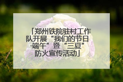 郑州铁院驻村工作队开展“我们的节日·端午”暨“三夏”防火宣传活动