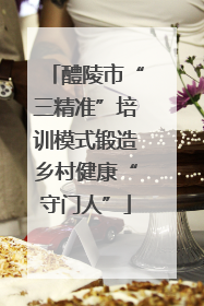 醴陵市“三精准”培训模式锻造乡村健康“守门人”