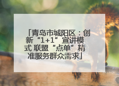 青岛市城阳区：创新“1+1”宣讲模式 联盟“点单”精准服务群众需求