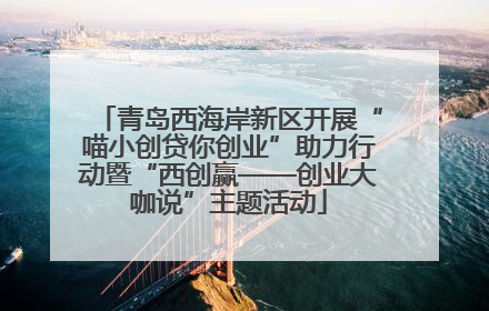 青岛西海岸新区开展“喵小创贷你创业”助力行动暨“西创赢——创业大咖说”主题活动