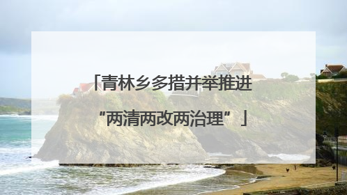 青林乡多措并举推进“两清两改两治理”