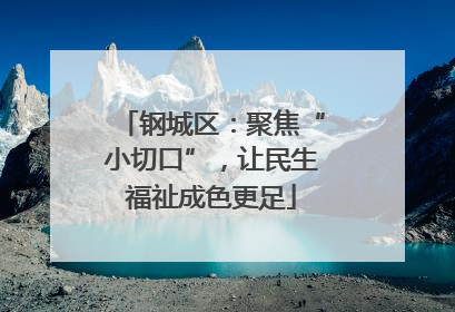 钢城区：聚焦“小切口”，让民生福祉成色更足