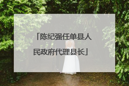 陈纪强任单县人民政府代理县长