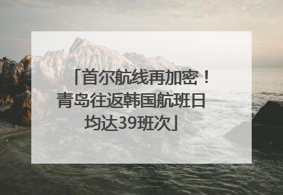 首尔航线再加密！青岛往返韩国航班日均达39班次