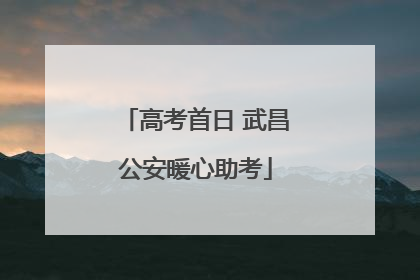 高考首日 武昌公安暖心助考