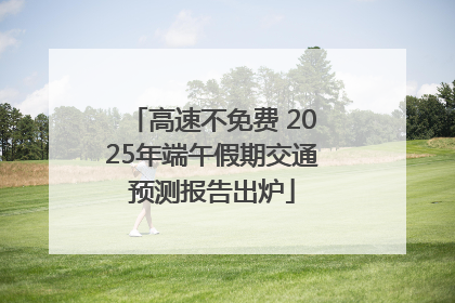 高速不免费 2025年端午假期交通预测报告出炉