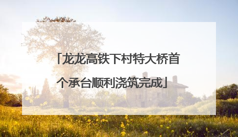 龙龙高铁下村特大桥首个承台顺利浇筑完成