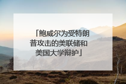 鲍威尔为受特朗普攻击的美联储和美国大学辩护