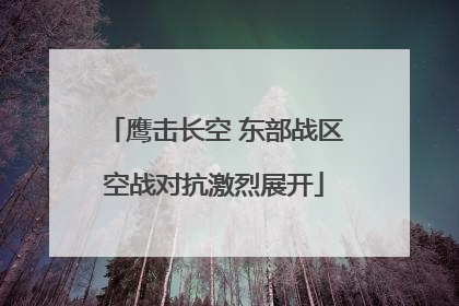 鹰击长空 东部战区空战对抗激烈展开