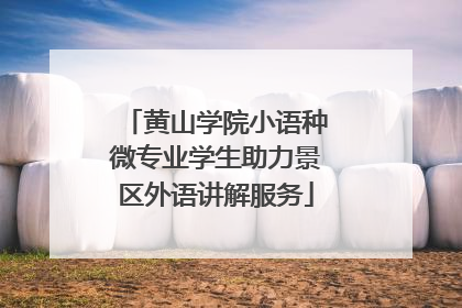 黄山学院小语种微专业学生助力景区外语讲解服务