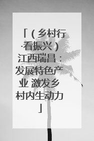 （乡村行·看振兴）江西瑞昌：发展特色产业 激发乡村内生动力