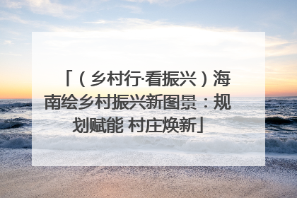 （乡村行·看振兴）海南绘乡村振兴新图景：规划赋能 村庄焕新