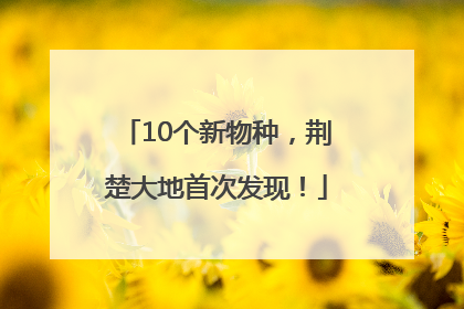 10个新物种，荆楚大地首次发现！