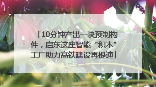 10分钟产出一块预制构件，启东这座智能“积木”工厂助力高铁建设再提速