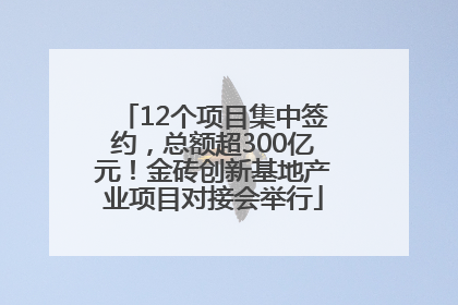 12个项目集中签约，总额超300亿元！金砖创新基地产业项目对接会举行