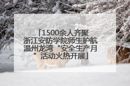 1500余人齐聚 浙江安防学院师生护航温州龙湾“安全生产月”活动火热开展
