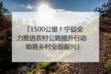 1500公里！宁夏全力推进农村公路提升行动 助推乡村全面振兴