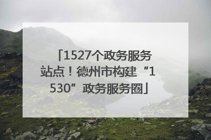 1527个政务服务站点！德州市构建“1530”政务服务圈