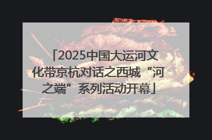 2025中国大运河文化带京杭对话之西城“河之端”系列活动开幕