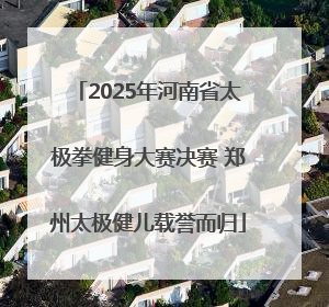 2025年河南省太极拳健身大赛决赛 郑州太极健儿载誉而归