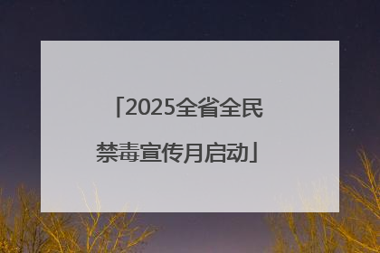 2025全省全民禁毒宣传月启动