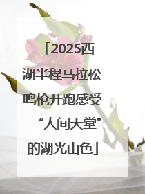 2025西湖半程马拉松鸣枪开跑感受“人间天堂”的湖光山色