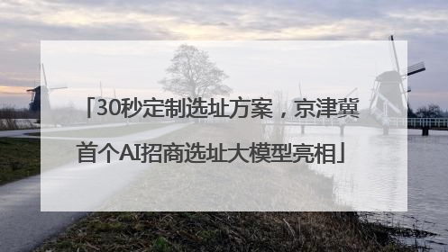 30秒定制选址方案，京津冀首个AI招商选址大模型亮相