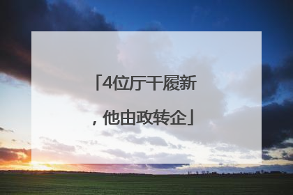 4位厅干履新，他由政转企