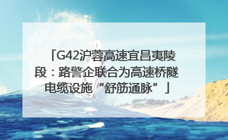 G42沪蓉高速宜昌夷陵段：路警企联合为高速桥隧电缆设施“舒筋通脉”